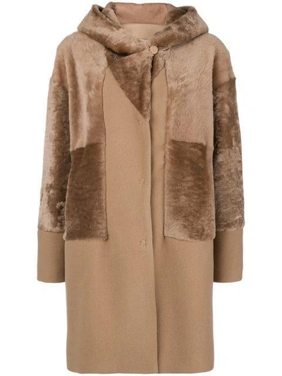 Drome Hooded Mid Fur Coat - 1168
