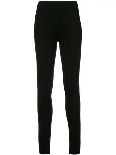 Alexandra Golovanoff High Waisted Cashmere Leggings - Black