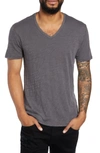 Atm Anthony Thomas Melillo Slub V-neck T-shirt In Charcoal