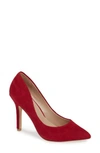 Charles By Charles David Maxx Pointy Toe Pump In Scarlet Suede