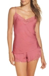 Josie Colette Camisole & Short Pajamas In Canyon Coral