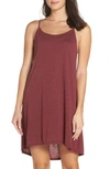 Josie Heather Tees Chemise In Heather Burgundy