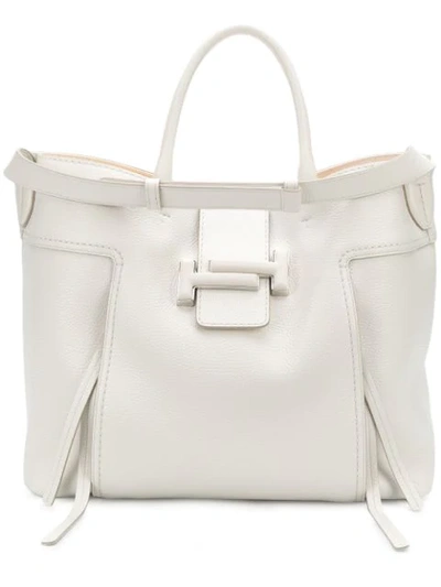 Tod's Double T Tote Bag In White
