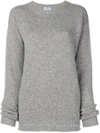 Prada Knit Logo Jumper - Grey