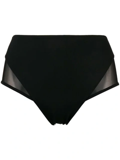 Versace High Waisted Bikini Bottoms In Black