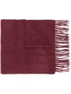 N•peal Fringed Scarf In Red