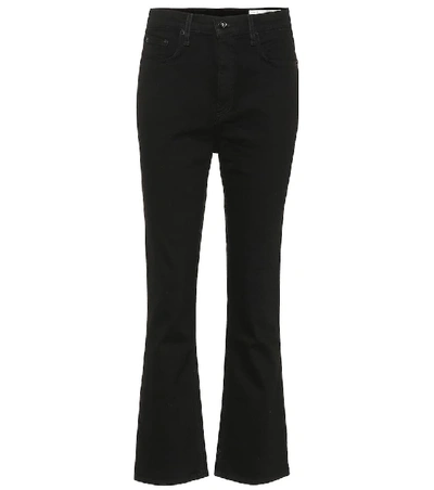 Rag & Bone Bella High-waisted Flare Jeans In Black