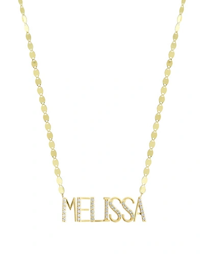 Lana Gold Personalized Seven-letter Pendant Necklace W/ Diamonds