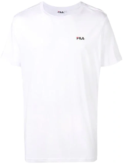 Fila Logo Side Stripe T-shirt In White