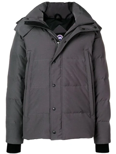 Canada Goose Hooded Puffer Jacket In Grey