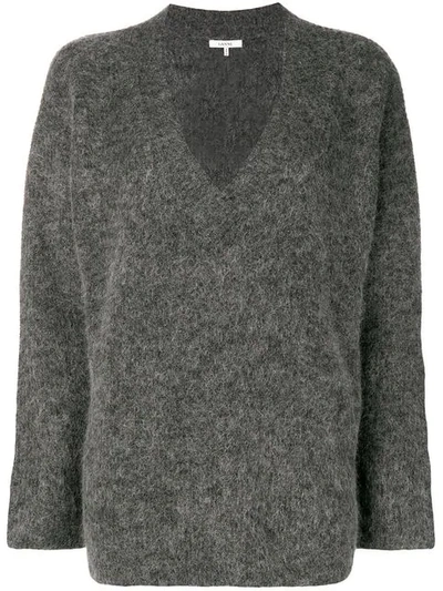 Ganni Callahan Knitted Jumper In Grey
