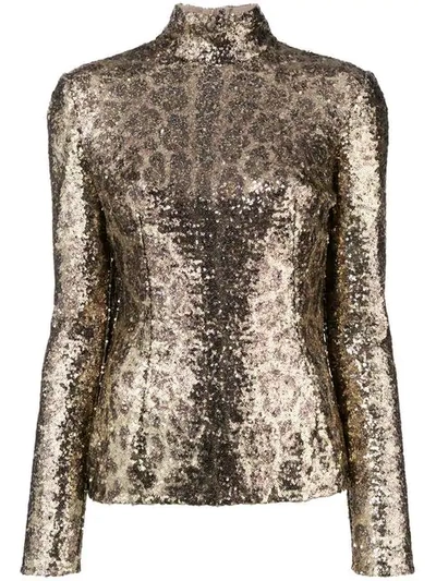 Dolce & Gabbana Sequin Embellished Top In Yellow