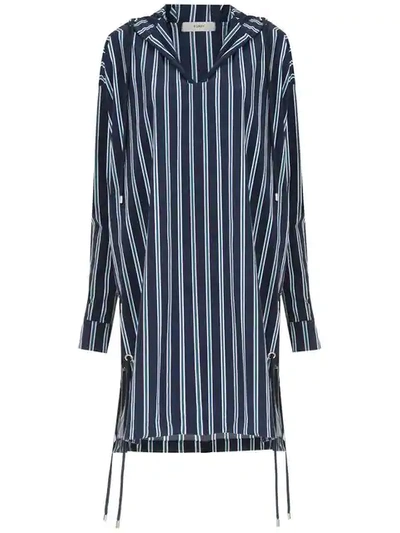 Egrey Hooded Striped Top - Blue