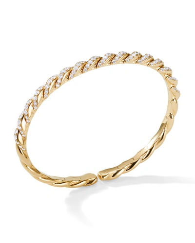 David Yurman Paveflex Bracelet In 18k Gold With Diamonds In White/gold