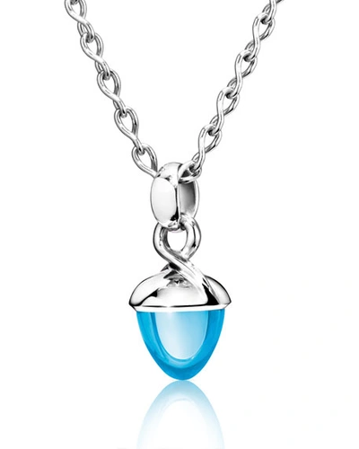 Tamara Comolli Mikado Bouquet 18k White Gold Swiss Blue Topaz Pendant