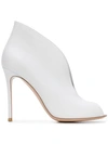 Gianvito Rossi Slit Detail Stiletto Boots - White