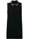 Miu Miu Rhinestone Embellished Straight Dress - Black