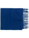 N•peal Large Woven Scarf In Blue