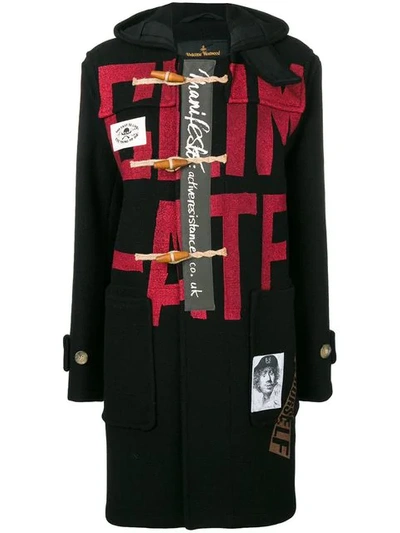 Vivienne Westwood Anglomania Monty Duffle Coat In Black Vivienne Westwood Anglomania Monty Duffle Coat In Black