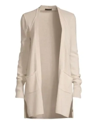 Atm Anthony Thomas Melillo Open Front Cashmere Cardigan In Lunar