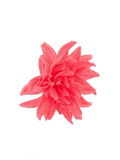 Erika Cavallini Large Flower Brooche In Pink & Purple