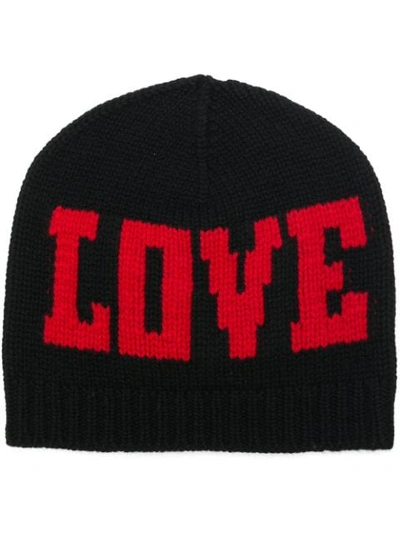 Dolce & Gabbana Love Beanie In Black