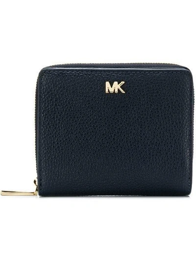 Michael Michael Kors Small Zip Around Wallet In Blue