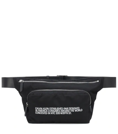 Calvin Klein 205w39nyc Black Ck Address Print Belt Bag