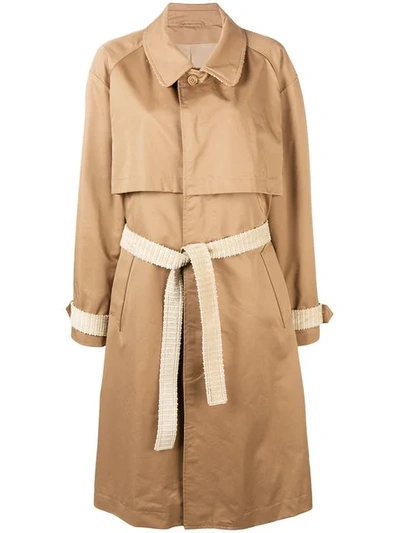 Nehera Boxy Trench Coat In Neutrals