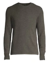 Rag & Bone Gregory Merino Wool Crewneck Sweater In Grey Moss