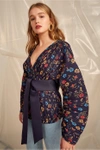 C/meo Collective Decided Top In Navy Floral