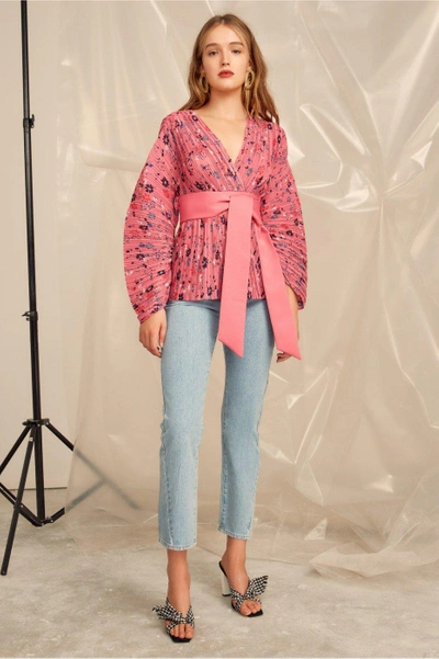 C/meo Collective Decided Top In Pink Floral