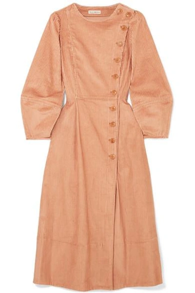 Ulla Johnson Rowan Cotton-corduroy Midi Dress In Camel