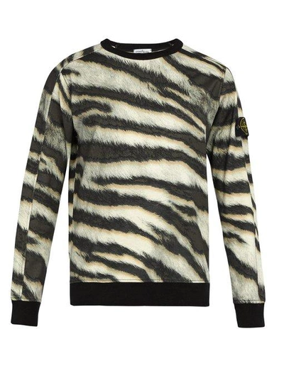 Stone island outlet tiger print sweatshirt