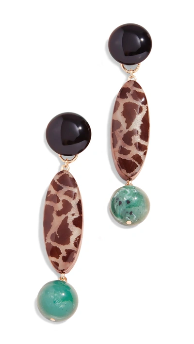 Rachel Comey Roundoff Earrings In Spotted Mint Marble