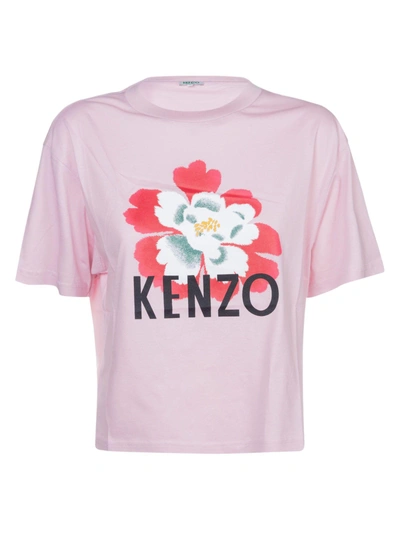 Kenzo Floral Print T-shirt In 33c