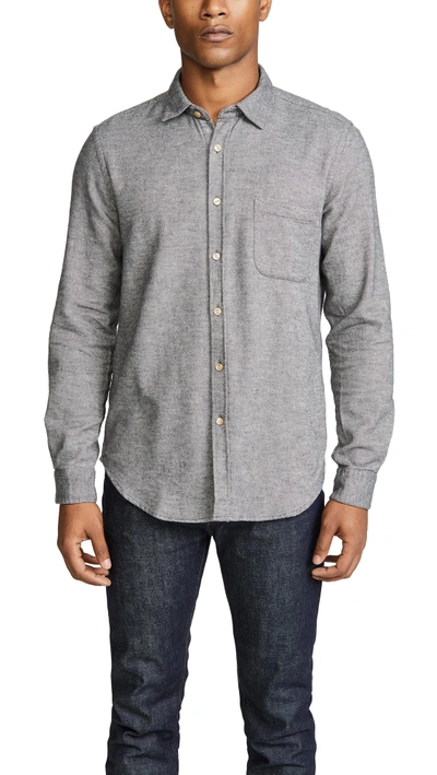 Portuguese Flannel Teca Shirt In Grey