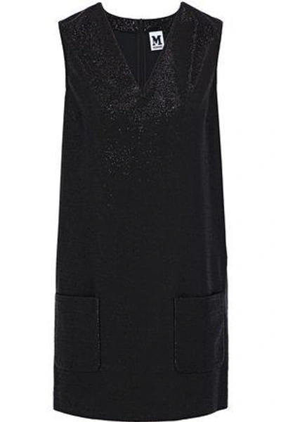 M Missoni Woman Metallic Stretch-knit Mini Dress Black