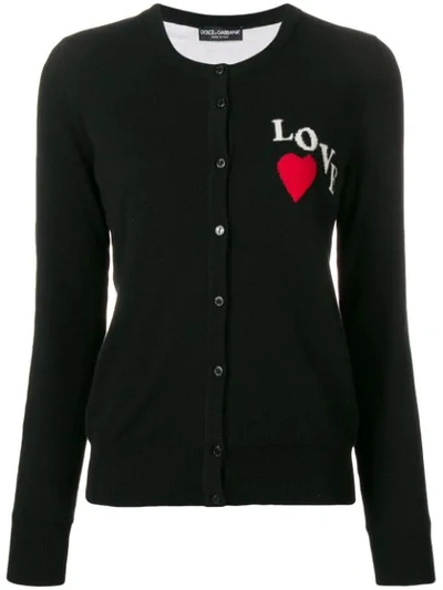 Dolce & Gabbana Love Emboridered Cardigan In S9000