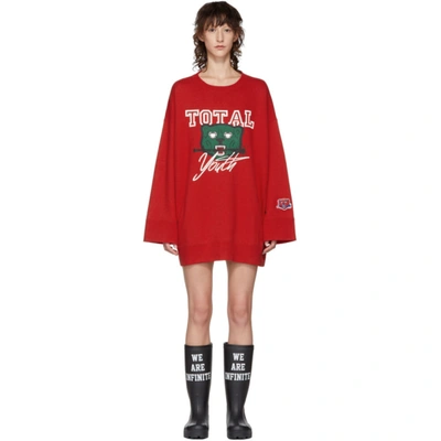 Undercover Total Youth Oversized Sweatshirt In Red