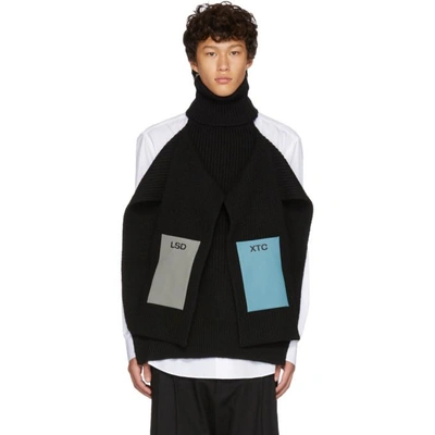 raf simons SINGLE PANEL PATCH TURTLENECK