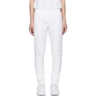 All In White Yokoama Lounge Pants In White/red