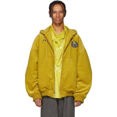 Landlord Yellow Corduroy Logo Parka