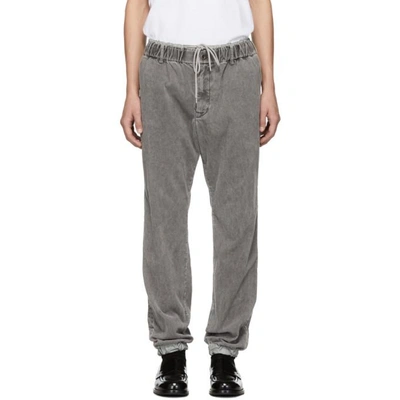 Sacai Grey Corduroy Trousers In 301 Grey