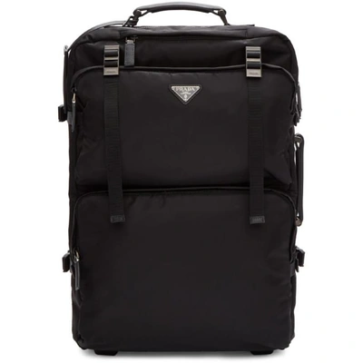 Prada Black Logo Suitcase In F0002