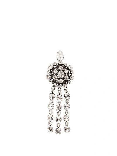 Gucci Crystal-embellished Metal Brooch In 8162 Silver