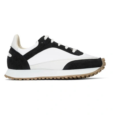 Spalwart White And Black Tempo Low Sneakers