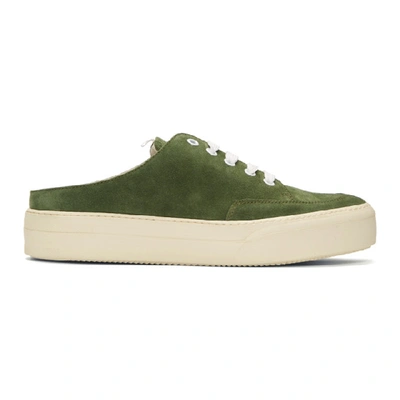 Sunnei Green Suede Sabot Slip-on Sneakers