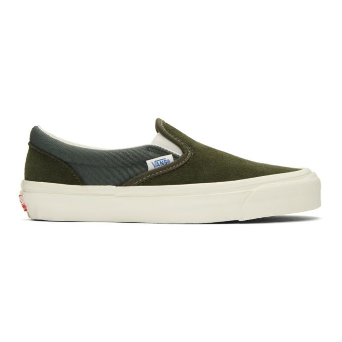 forest green slip on vans