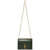 Saint Laurent Cassandra Chain Bag In Green